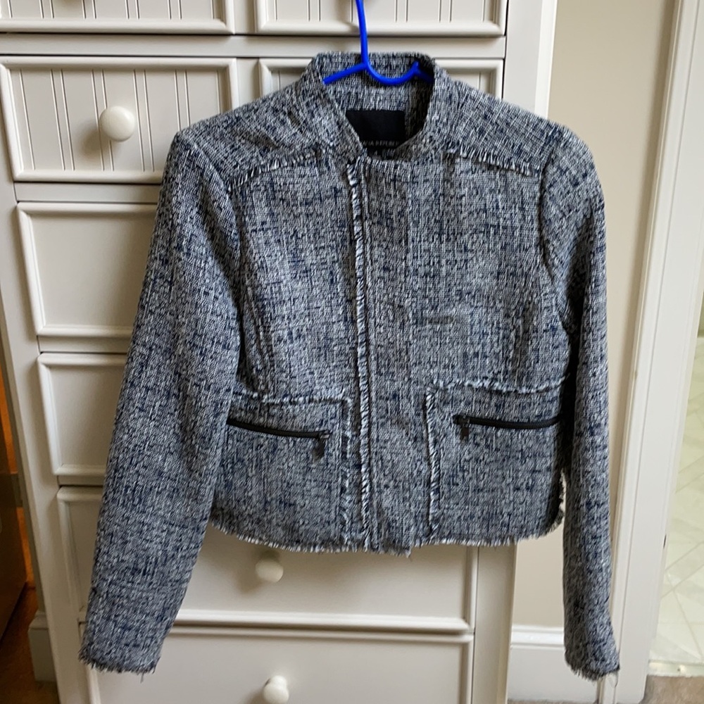 Banana Republic cropped tweed jacket, size 4